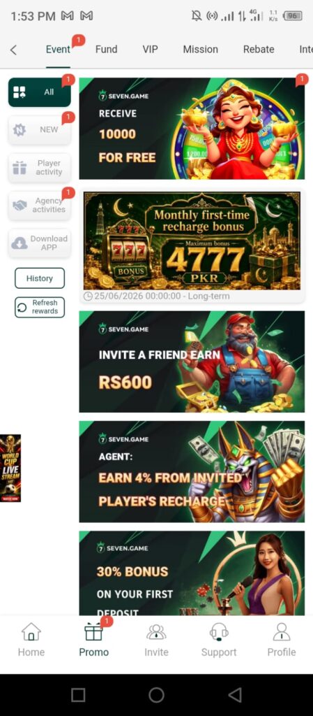 SevenGame Promotions